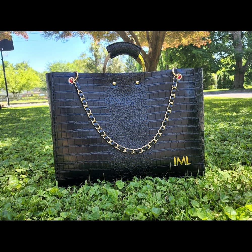 Custom made Ladies bag, in Black and Tan